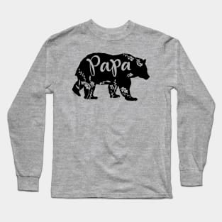 Papa Bear with Nature Leaves & Foliage Long Sleeve T-Shirt